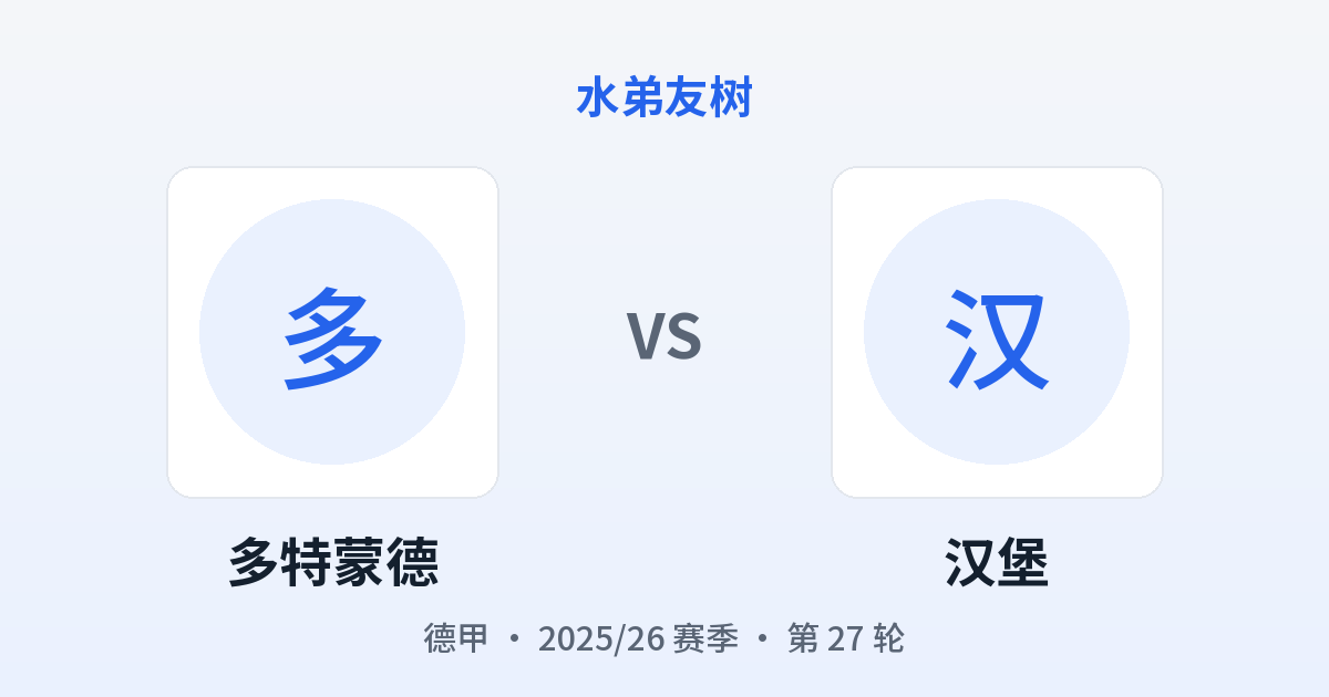 多特蒙德 vs 汉堡 对阵分享图